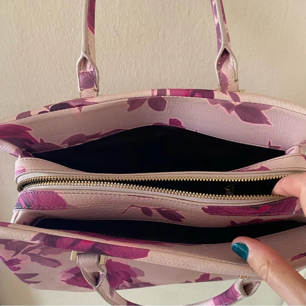 Kate Spade Leather Emerson Place Olivera Pink/Purple Rose Crossbody Bag